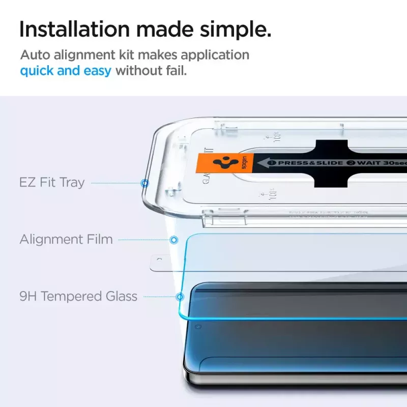 Glass Screen Protector Spigen Galaxy S24 Dust Scratch Resistant