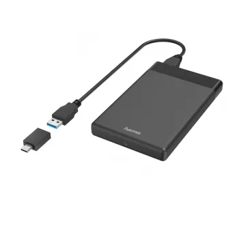 Hama 00200760 storage drive enclosure HDD/SSD enclosure Black 2.5 inch