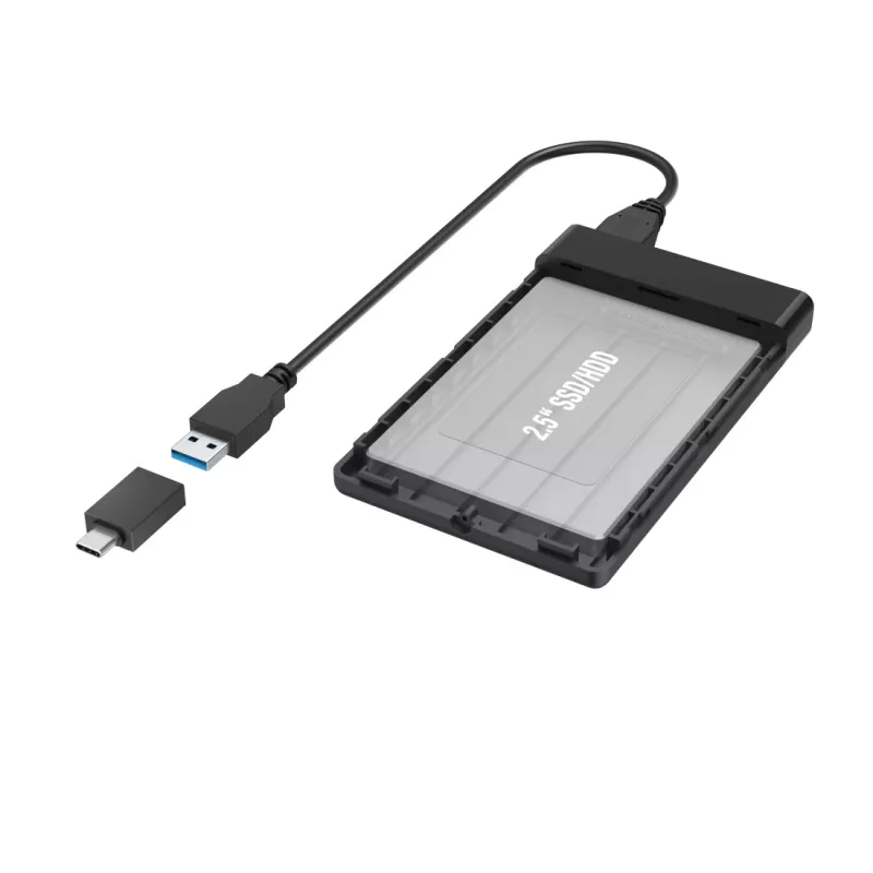 Hama 00200760 storage drive enclosure HDD/SSD enclosure Black 2.5 inch