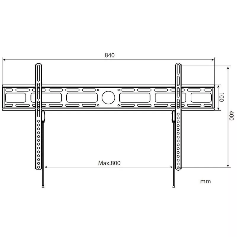 Techly Wall Mount for LED LCD TV 42-80 Ultra Slim Fixed H400mm” ICA-PLB 840