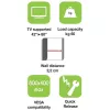 Techly Wall Mount for LED LCD TV 42-80 Ultra Slim Fixed H400mm” ICA-PLB 840