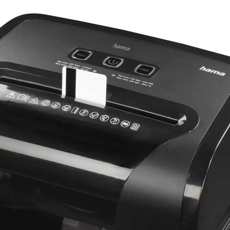 Hama Prime M100 paper shredder Micro-cut shredding 62 dB 22 cm Black