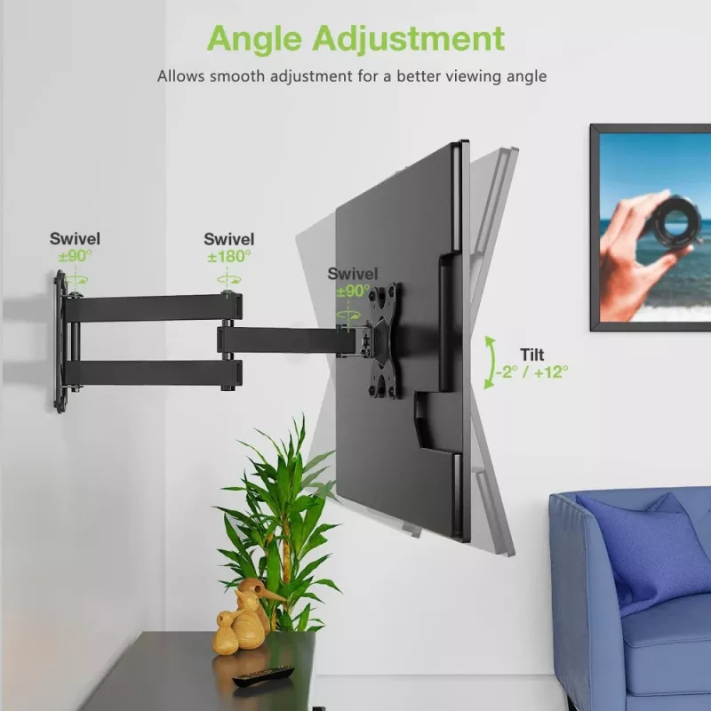 Techly Wall Support for LCD LED 13-30 inch Tilting 2 Joints Black ICA-LCD 923B