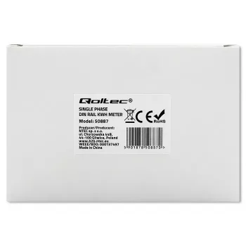 Single-phase electric energy meter QOLTEC 50887 1-phase 230V LCD Slim