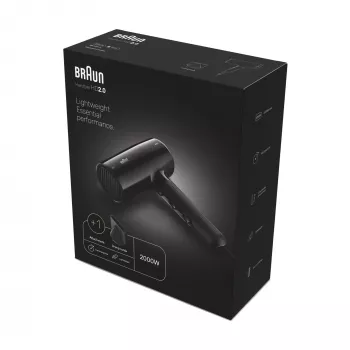Hair Dryer Braun HD2.0 2000W Black 1.95m Cord