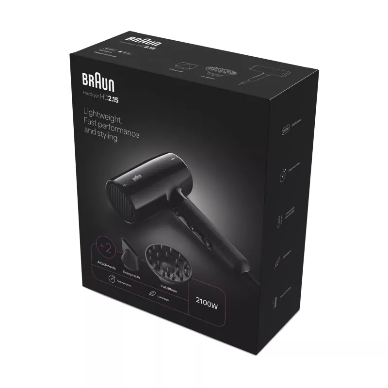 Braun HD2.15 hair dryer 2100 W Black