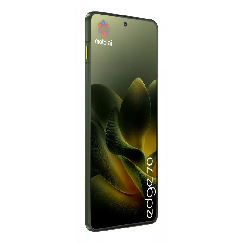 Smartphone Motorola edge 70 — 6.7 inch P-OLED, Snapdragon 7 Gen 4, 12 GB RAM, 512 GB, Dual SIM, 4800 mAh, Green, IP68/IP69