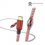 Hama Reflective USB cable USB 2.0 1.5 m USB C Red