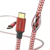 Hama Reflective USB cable USB 2.0 1.5 m USB C Red
