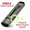 Kanguru SS3™ SuperSpeed USB3.0 64GB |Secure Flash Drive| Physical Write Protect Switch | Windows “Ready Boost” compatible | Simple Driverless Setup | Plug and Play
