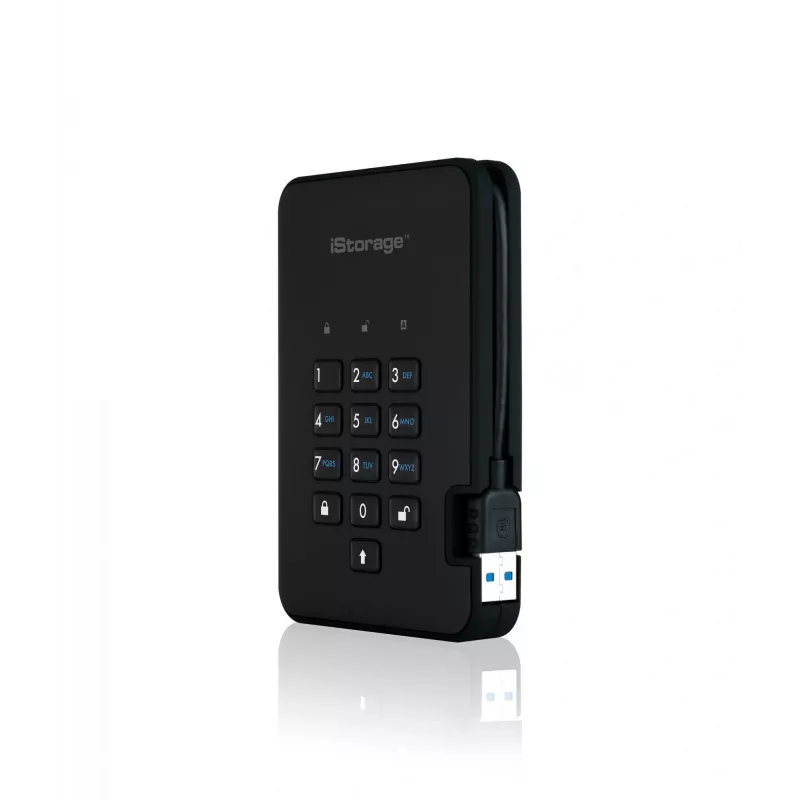 HDD iStorage 2TB USB 3.2 diskAshur2 Black IS-DA2-256-2000-B