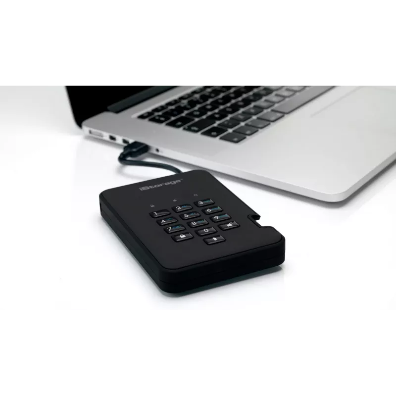HDD iStorage 2TB USB 3.2 diskAshur2 Black IS-DA2-256-2000-B