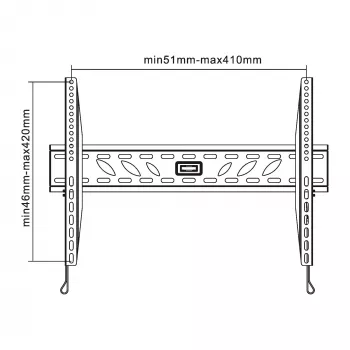 InLine Wall Bracket for TFT / LED / Plasma 81-140cm 32 inch-55 inch max. 50kg