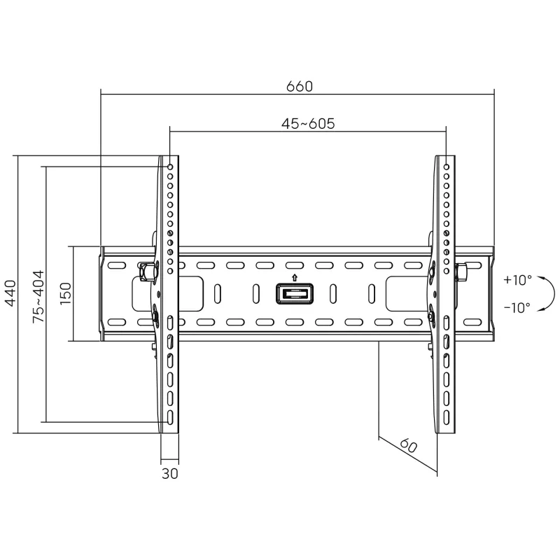 Wall Bracket InLine 23117A for TFT LED Plasma 32-70 inch