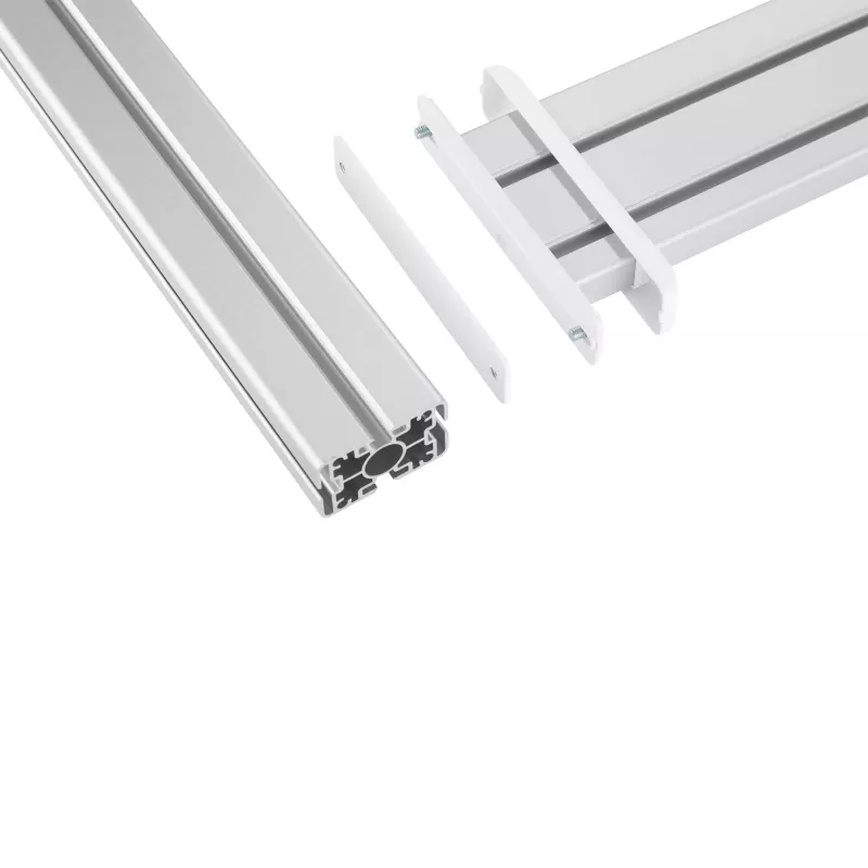 InLine Slatwall Panel Aluminium, for table mounting, 1m