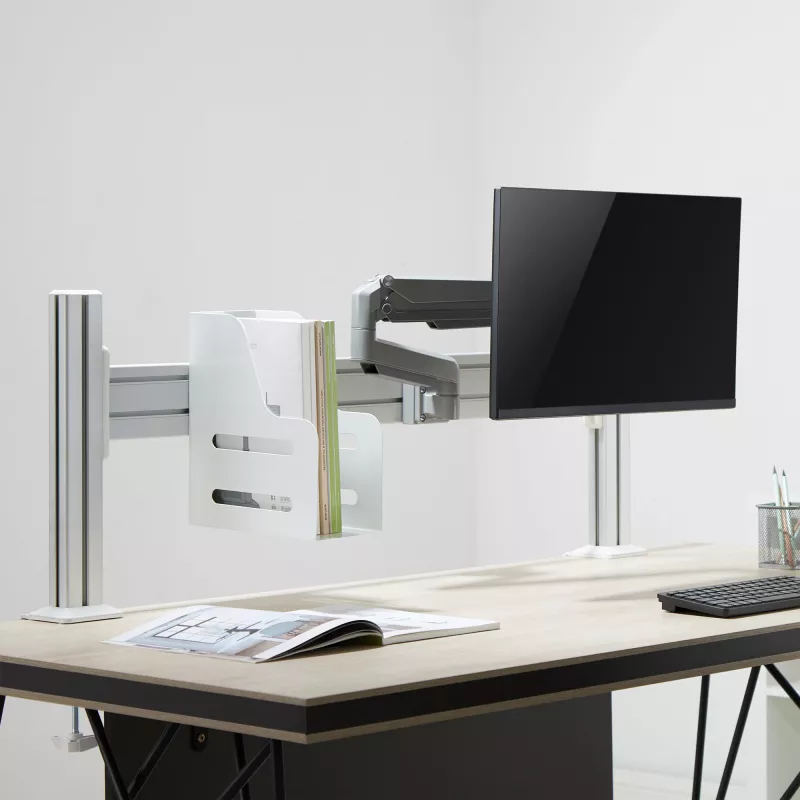 InLine Slatwall Panel Aluminium, for table mounting, 1m