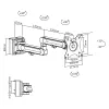InLine Slatwall monitor bracket long white 8 kg 17 inch