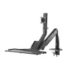 InLine Workstation desk mount with lift, movable, up to 81cm (32 inch) / 9kg