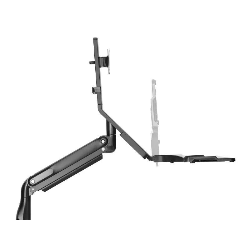 InLine Workstation desk mount with lift, movable, up to 81cm (32 inch) / 9kg