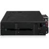 U.2 to SlimSAS NVMe adapter enclosure, icy dock ToughArmor MB105VP-B, PCIe 4.0, supports 2x 2.5 inch drives, 1x 5.2 inch bay
