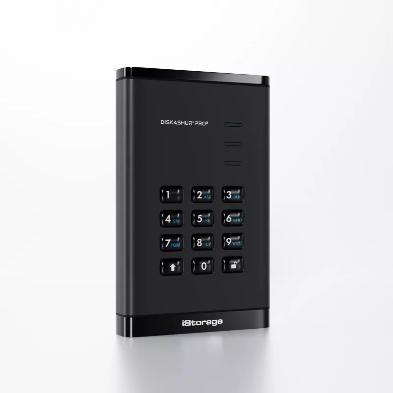 iStorage diskAshur PRO³ SSD 1TB | Secure Portable Solid State Drive |FIPS 140-3 Level 3 compliant | AES-XTS 256-bit Hardware Encryption | PIN protected | OS & Platform Independent |GDPR, TAA Compliant|Brute force hack defence | Dust/Water Resistant