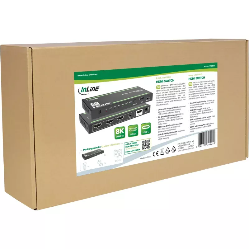 InLine 57885B video switch HDMI