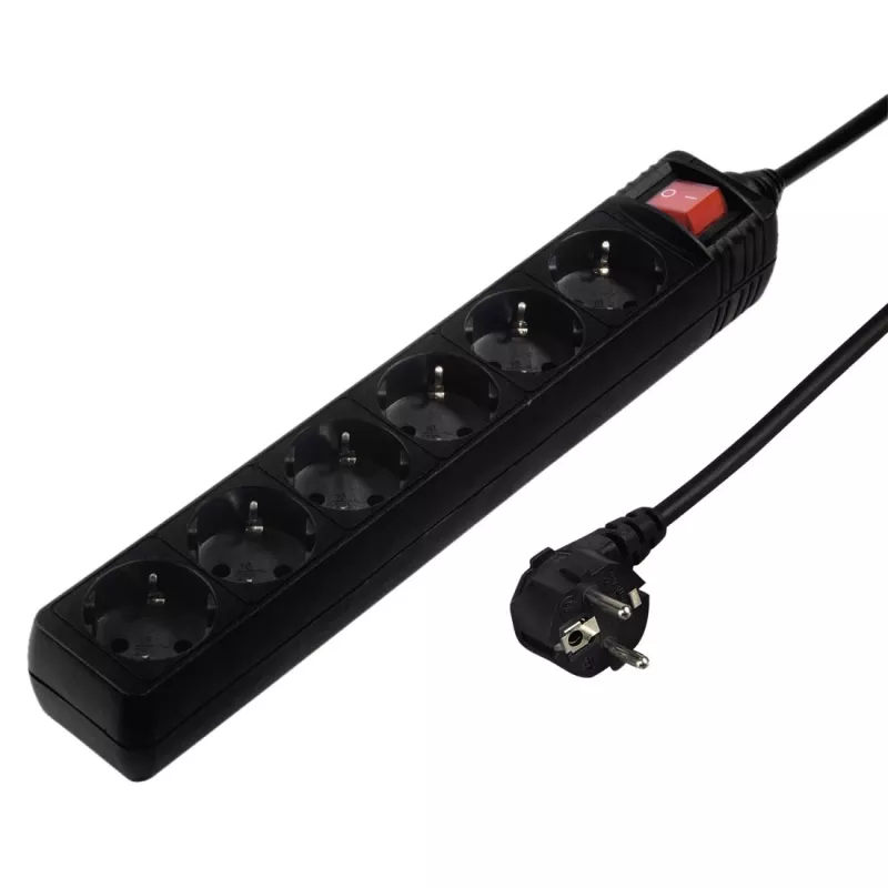 Hama 137265 power extension 3 m 6 AC outlet(s) Indoor Black
