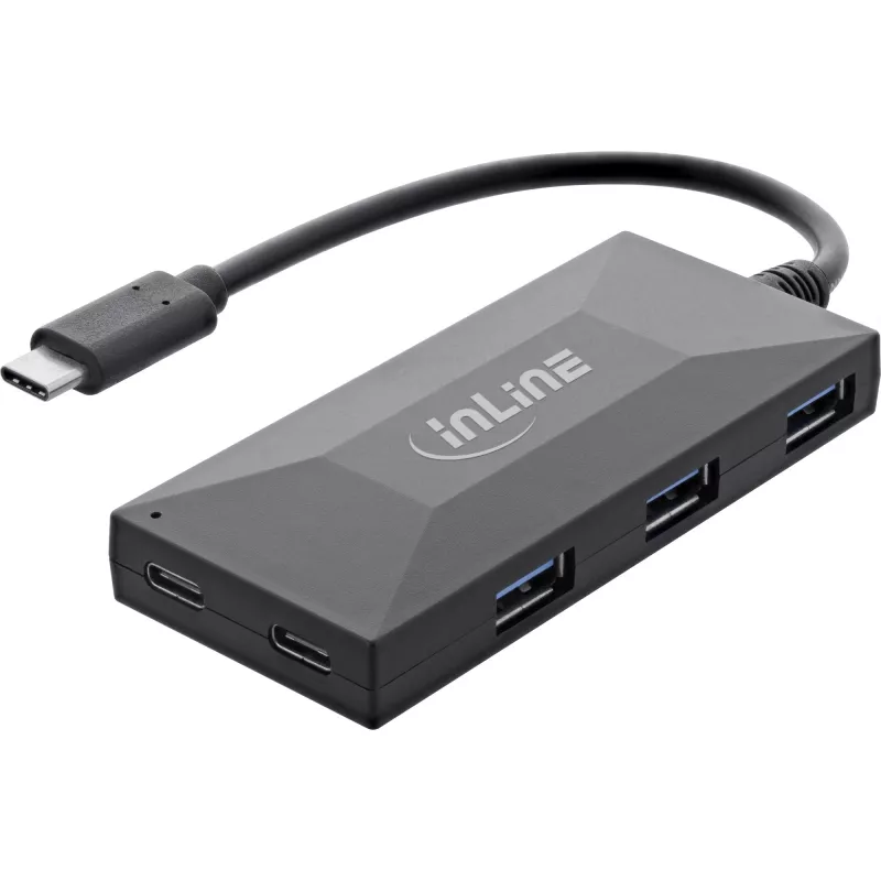 InLine USB 3.2 Gen.1 Hub, USB-C to 2 Port USB-C and 3 Port USB-A, w/o PSU