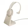 Jabra Evolve2 65 USB-C UC Chrg stand Mono - Beige, Wireless, Office/Call center, 20 - 20000 Hz, 99.2 g, Headset, Beige