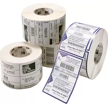 Die-cut label Zebra Z-Perform 1000D White Perm Adhesive 10.2x3.8 cm
