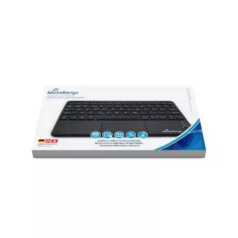 Keyboard MediaRange MROS130 Office Bluetooth QWERTZ German Swiss Black