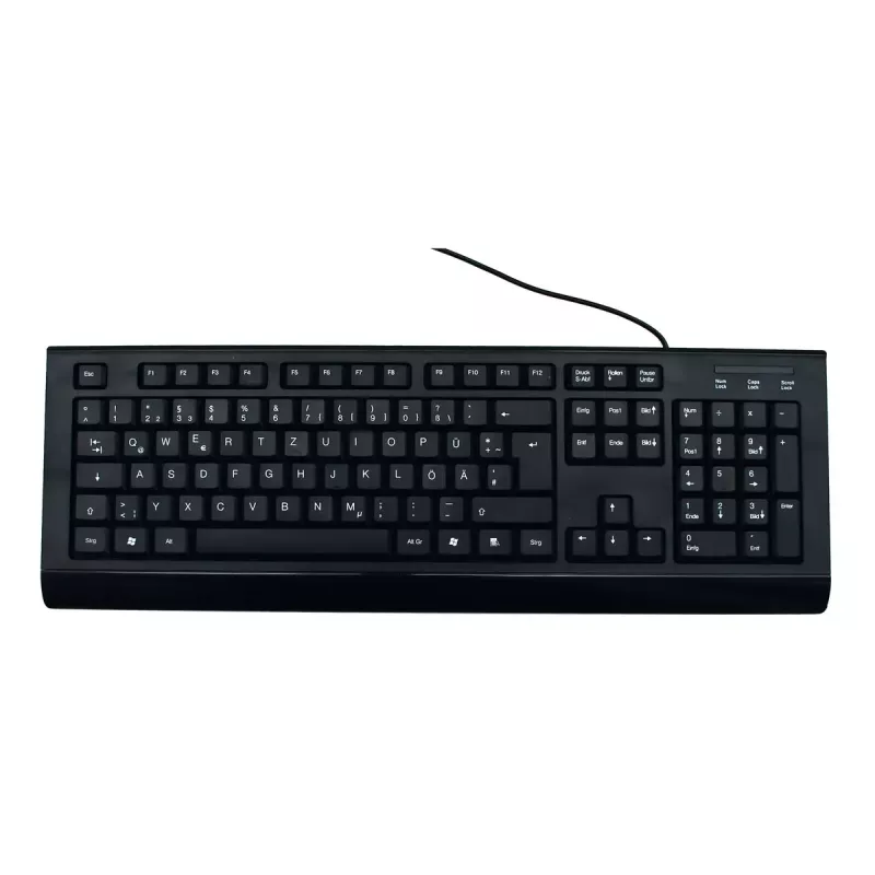 Keyboard MediaRange MROS101 Office USB QWERTZ German Black