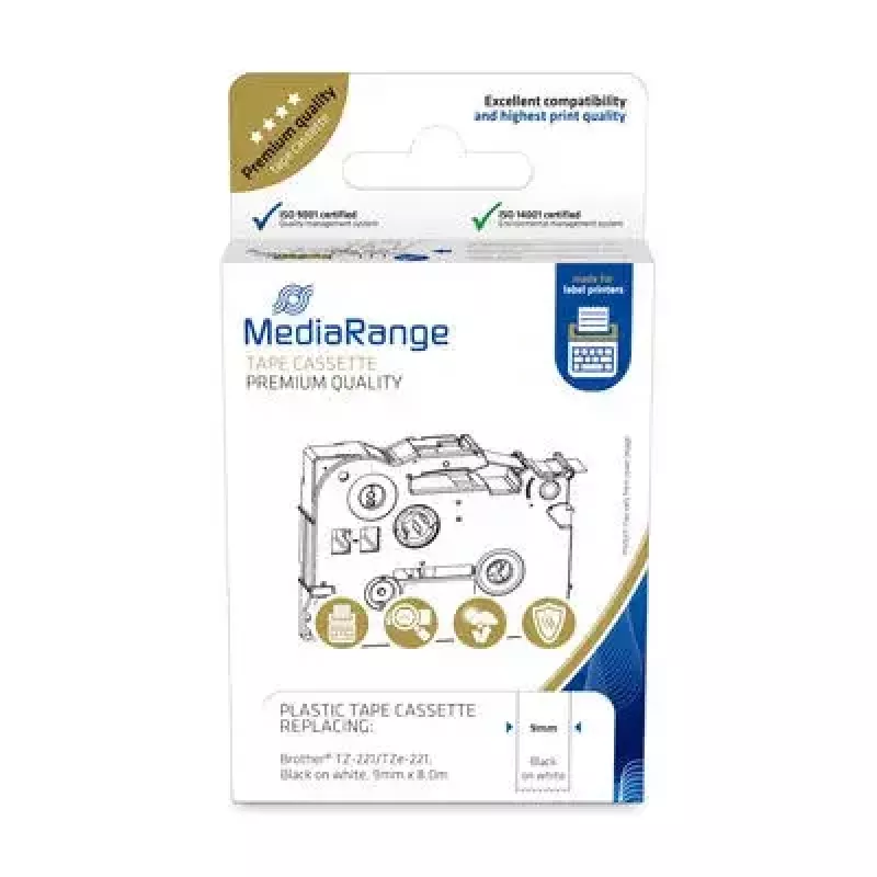 Plastic tape cassette MediaRange TZ-221