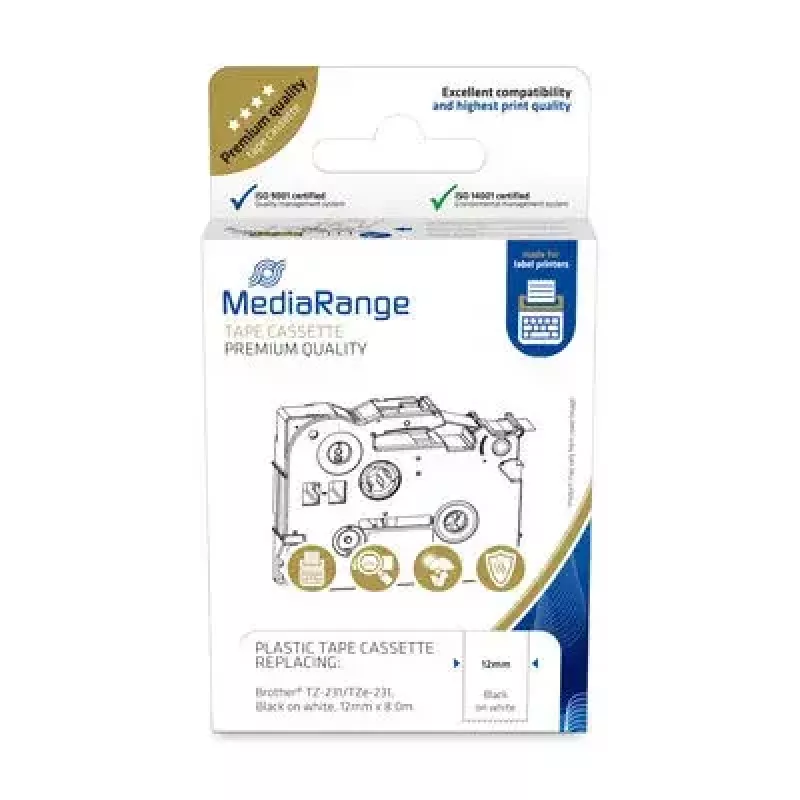 Plastic tape cassette MediaRange TZ-231