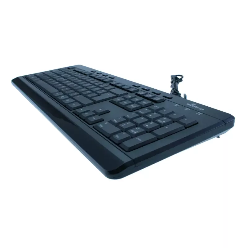Keyboard MediaRange MROS102 Universal USB QWERTZ English Black
