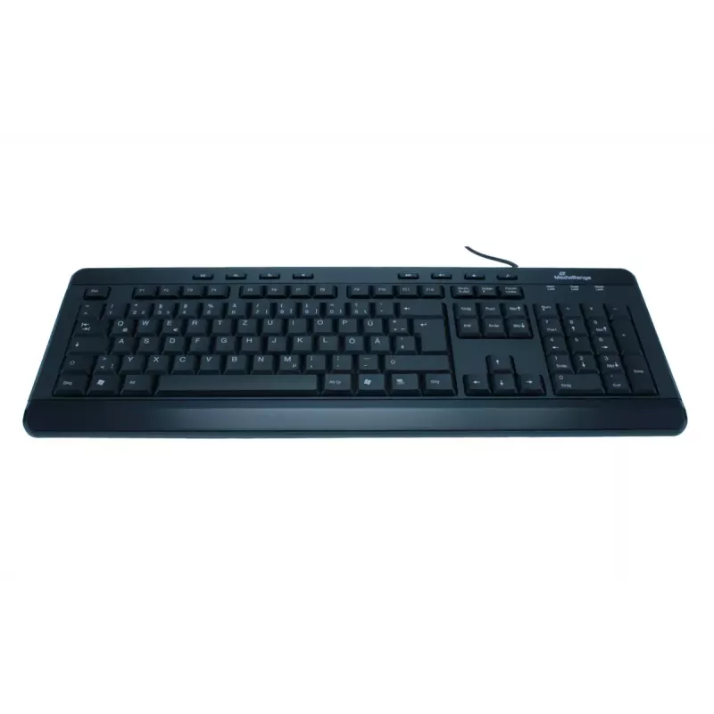 Keyboard MediaRange MROS102 Universal USB QWERTZ English Black