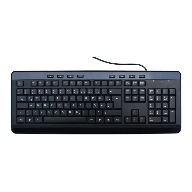 Keyboard MediaRange MROS102 Universal USB QWERTZ English Black