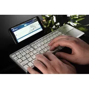 Keyboard MediaRange MROS133 Office Bluetooth QWERTZ German Swiss Silver