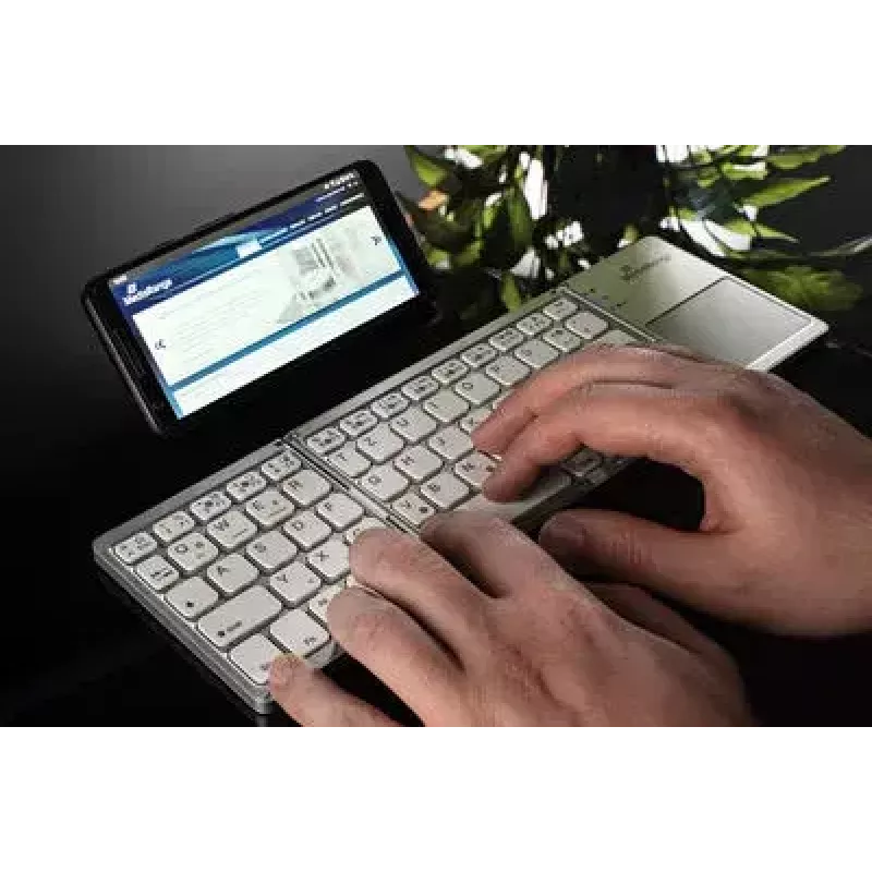 Keyboard MediaRange MROS133 Office Bluetooth QWERTZ German Swiss Silver