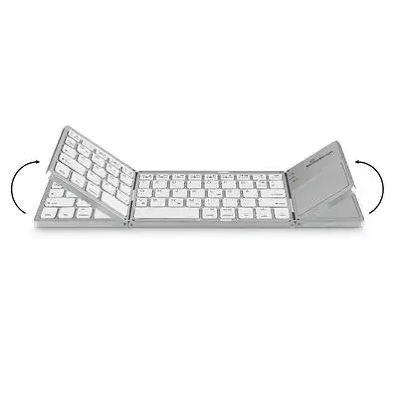 Keyboard MediaRange MROS133 Office Bluetooth QWERTZ German Swiss Silver
