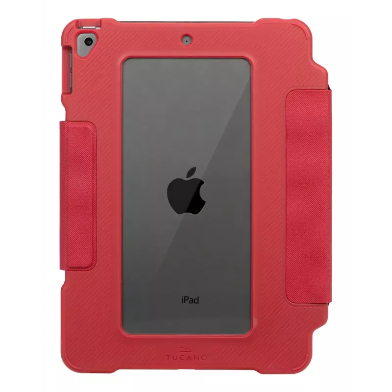 Folio bumper case TUCANO ALUNNO for Apple iPad 10.9 inch (7th–10th gen) – Rugged, Red, 370 g