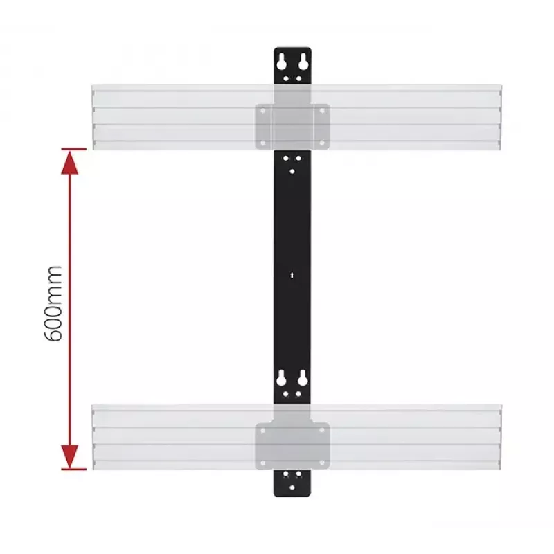 B-Tech SYSTEM X - Twin Rail Mounting Bracket for BT8390 - 19mm from Wall
