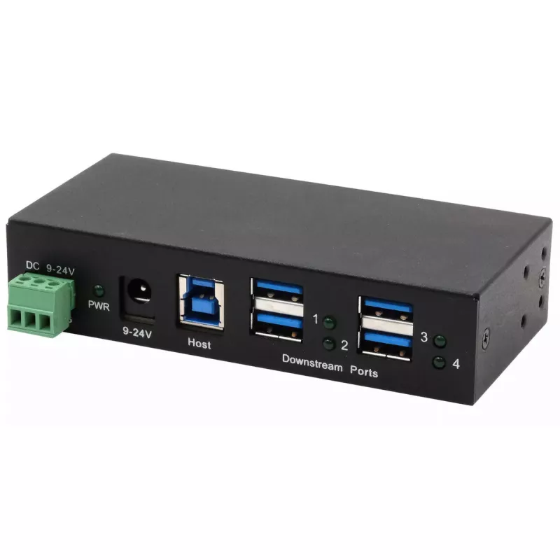 EXSYS EX-11244HMS USB Hub 3.2 Gen 1 Type-B 5000 Mbit/s Black