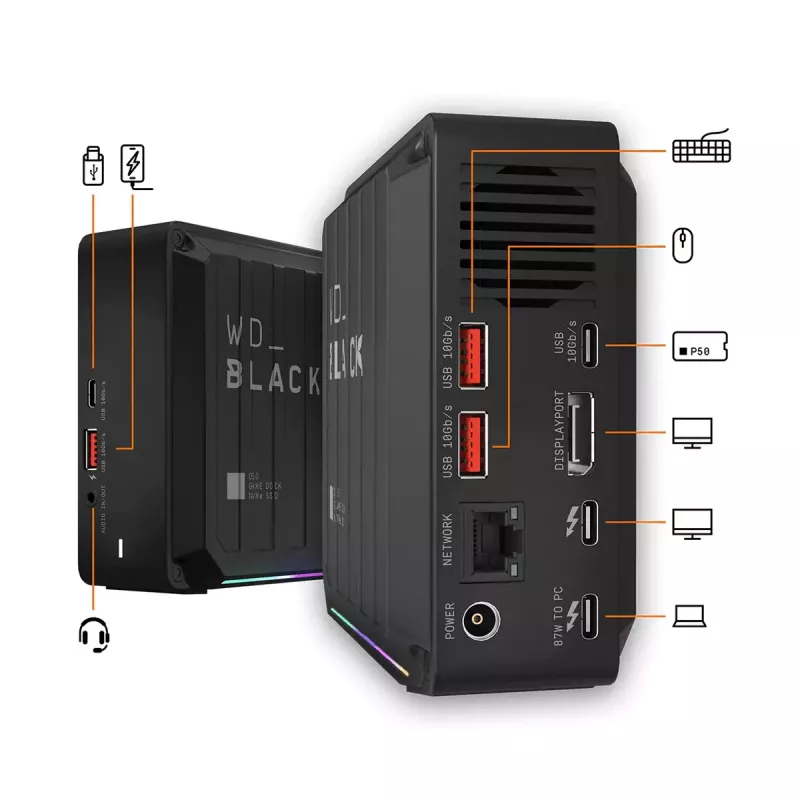 SSD Western Digital D50 Wired Thunderbolt 3 Black