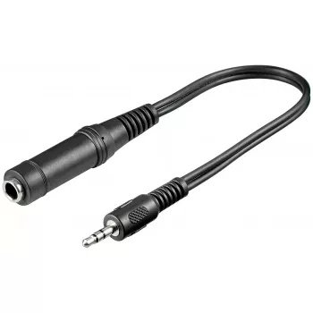 Headphone Adapter Goobay 3.5 mm Male to 6.35 mm Female 0.2m