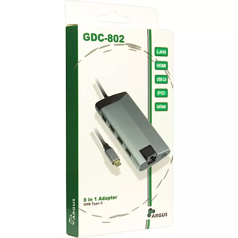 Inter-Tech Argus GDC-802 USB-C Docking Station, 1x HDMI