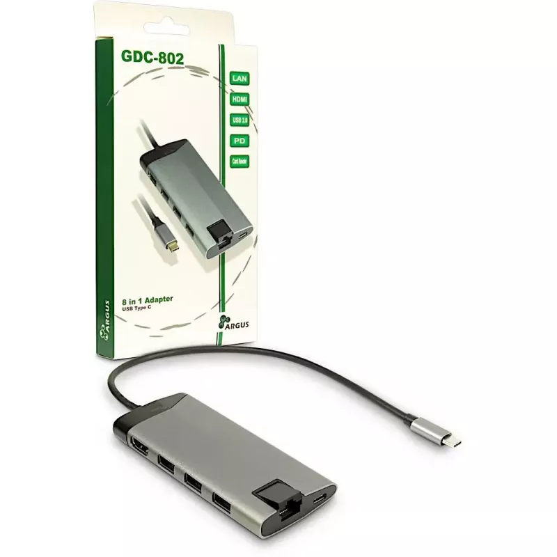 Inter-Tech Argus GDC-802 USB-C Docking Station, 1x HDMI