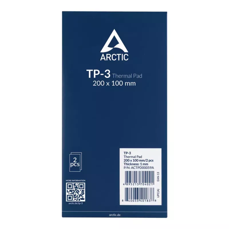 Thermal pad ARCTIC TP-3 Premium Performance 200x100 mm 1 mm Blue