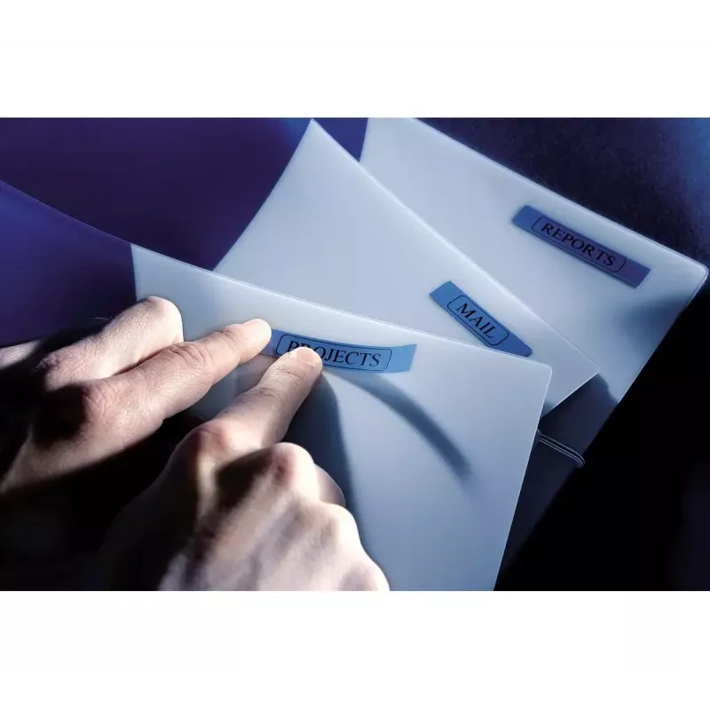 DYMO Authentic D1 Labels | Black Print on Blue Tape | 19 mm x 7 m | Self-Adhesive Labels for LabelManager Label Makers | Made in Europe