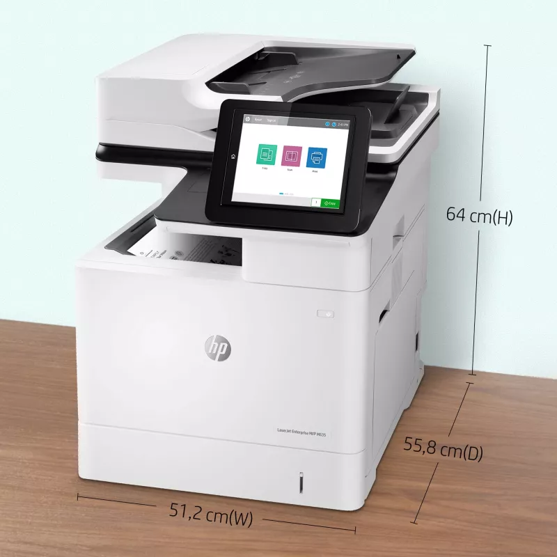 HP LaserJet Enterprise MFP M635h, Laser, Mono printing, 1200 x 1200 DPI, Mono copying, A4, Black, White